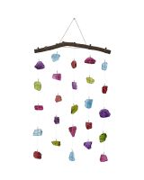 11209 - Multicolor Sea Glass Wall Hanger 12x18"