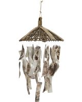 1861 - Placuna Strips Botay Hat Chandelier 16"