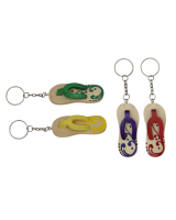 4069 - Wood Flip Flop Keychain