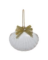 6033 - Gold Bow Polished Irish Deep Ornament