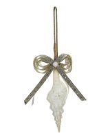 6034 - Gold Bow Spindle Ornament 3-5"