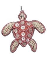650408 - Turtle Coral MOP & Beads Ornament