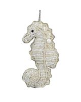 653709 - Seahorse White MOP & Beads Ornament
