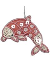653808 - Dolphin Coral MOP & Beads Ornament