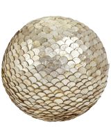 6901 - Champagne Capiz Scaled Shell Orb 6"