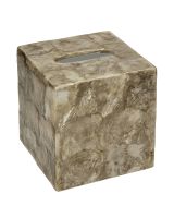 6916 - Champagne Capiz Shell Tissue Box 5.1x5.5"
