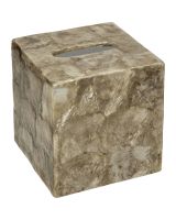 6916 - Champagne Capiz Shell Tissue Box 5.1x5.5"
