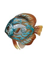 750602 - Discus Fish Metal & Capiz LED Night Light 5"