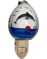 753902 - Painted Dolphin Scene LED Night Light
