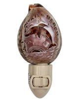 758902 - Carved Cowrie Dolphin w/ Myrtle Beach LED Night Light