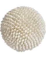 8383 - White Bubble Shell Orb 8"