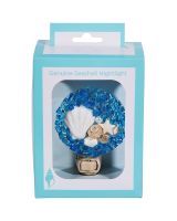 852502 - Deep Blue Seashell Round Boxed LED Night Light