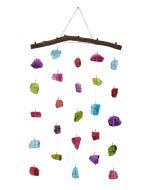 11209 - Multicolor Sea Glass Wall Hanger 12x18"
