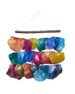 11302 - Colorful Natural Placuna Chime appx. 14x14"