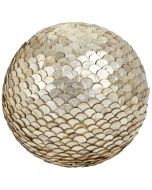 6901 - Champagne Capiz Scaled Shell Orb 6"