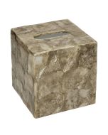 6916 - Champagne Capiz Shell Tissue Box 5.1x5.5"