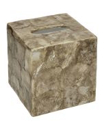 6916 - Champagne Capiz Shell Tissue Box 5.1x5.5"