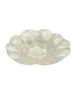 6932 - Scallop Shaped Ivory Capiz Bowl 14.2x12.2x2"