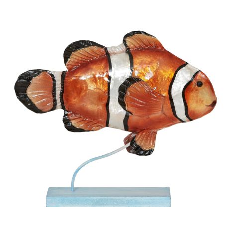 Macadam Riskeren sterk Clownfish on Stand - Metal & Capiz Art